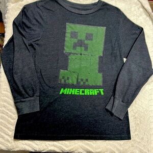 Mojang - Jinx  Minecraft Creeper Long Sleeve Boys Girls Crew Neck Graphic,  L